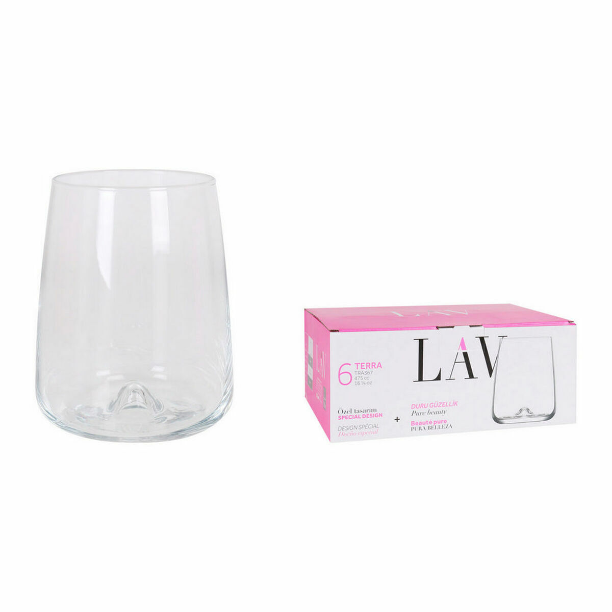 Glassæt LAV Terra 6 Dele (8 enheder) (6 pcs)
